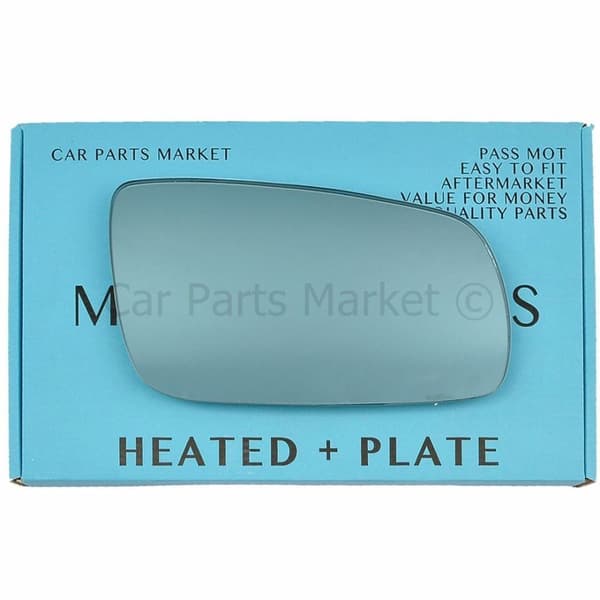 For VW sharan 98-03 Right Driver Side Electric Blue Wing Mirror Glass with Plate