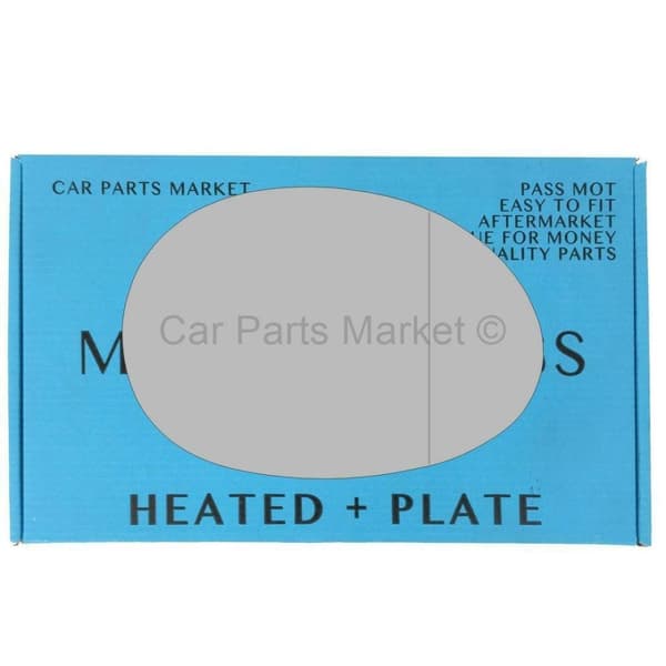 Right Side wide Angle Mirror Glass For Mini convertible 2015-2023 Heated + Plate