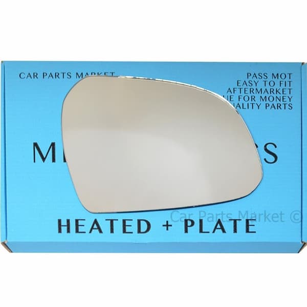 For Hyundai i10 2020-23 Right Driver Side Electric Wing Mirror Glass with Plate