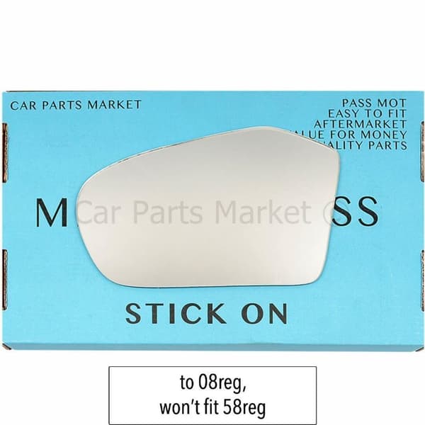 For Mercedes A-Class 04-08 won&#8217;t fit 58reg Left Side Flat Wing Mirror Glass