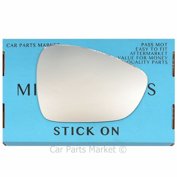Right Driver Side Flat Wing Door Mirror Glass For Peugeot 508 2011-2018