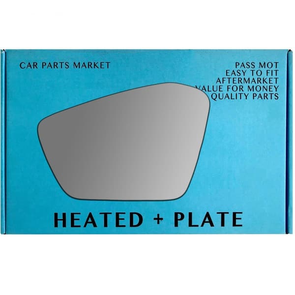 Left Passenger Side Wing Mirror Glass For Skoda Kamiq 2019-2023 Heated Plate