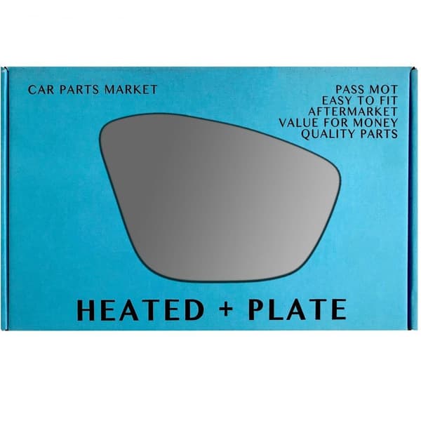 Right Driver Side Wing Mirror Glass For Peugeot 208 mk2 2019-2022 Heated Plate