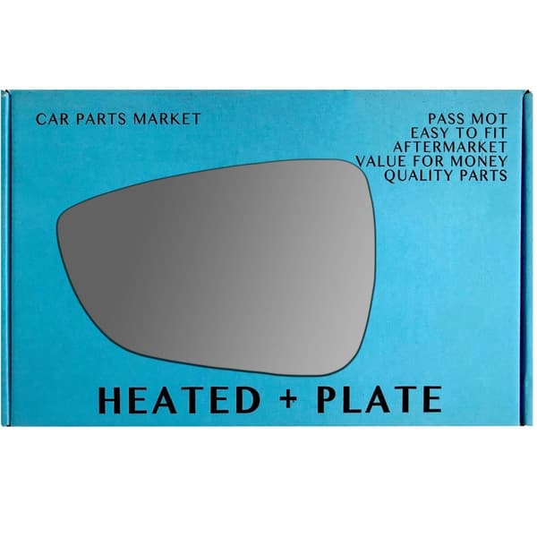 Left Passenger Side Wing Mirror Glass For Ford Focus 2018-2023 Heated Plate