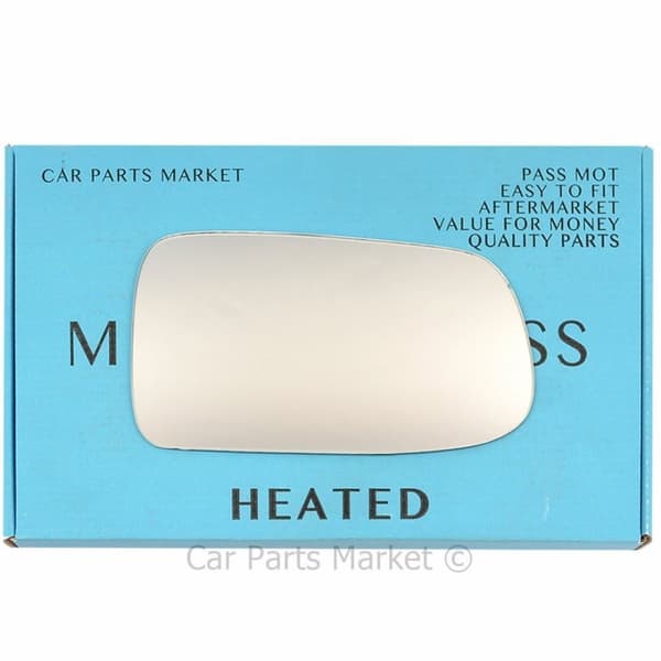 Right Driver Side Flat Wing Door Mirror Glass For Mazda 626 1997-2002 Heated