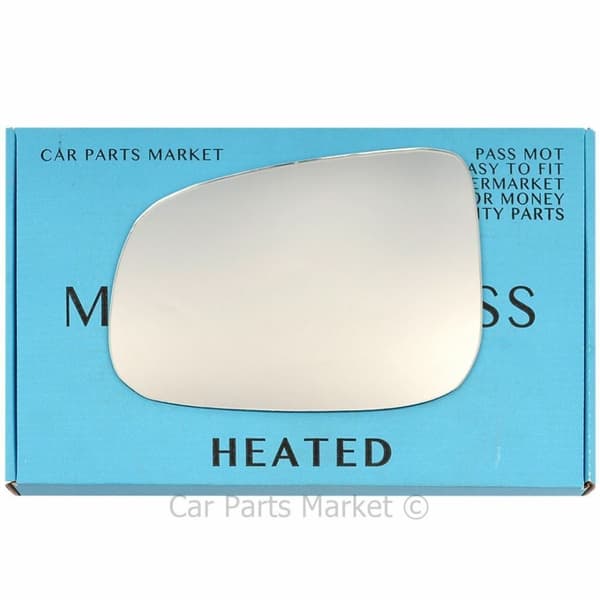 Left Passenger Side Flat Wing Door Mirror Glass For Jaguar X-Type 2008-09 Heated
