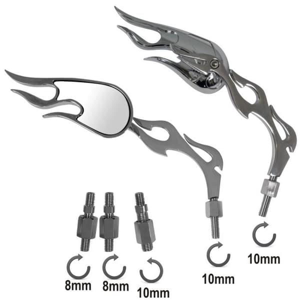 Mirror Couple Mirrors Motorcykel Scooter Custom A-Pro Chrome Adapter
