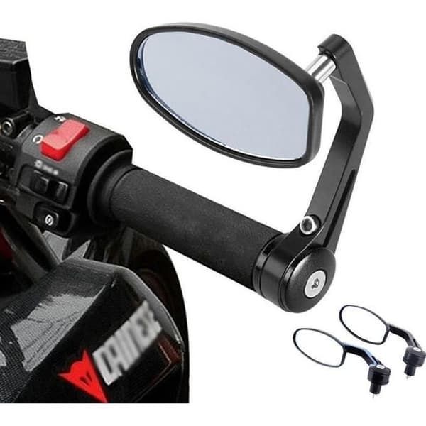 Par Universal Motorcykel Backspegel 2 mode slitbanefästen 22MM rotationsspegel antireflex
