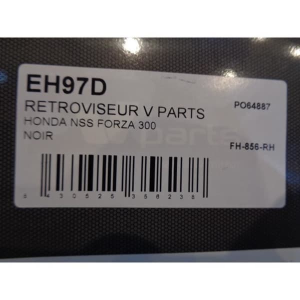 höger spegel skoter honda nss 300 forza diam 10 mm v delar FH-856-RH bihr EH97D