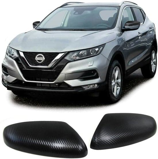 Komplet sæt kulfiber sidespejle til Nissan Qashqai 2014+ - Nem installation