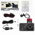 Miniatyrbild 2 av 4: TD® Bilinspelare 4-tums HD Hidden Car Recorder Dubbla linser Dubbelinspelning Omvänd bild