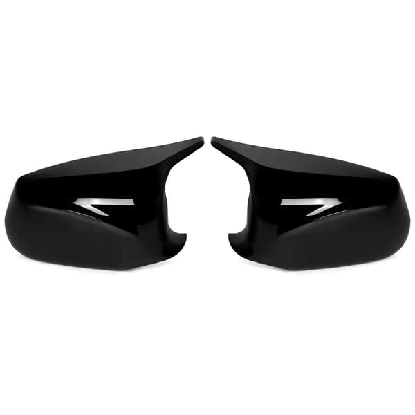 Side Mirror Cover Caps, Glans Sort, Holdbart ABS Materiale,Glansende Sort