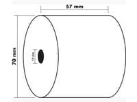 Kvittorulle 57x70x12mm 40m 10st