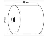 Kvittorulle 57x70x12mm 40m 10st