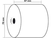 Kvittorulle 57x70x12mm 40m 10st