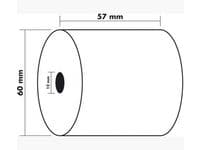 Kvittorulle 57x60x12mm 33m 10st