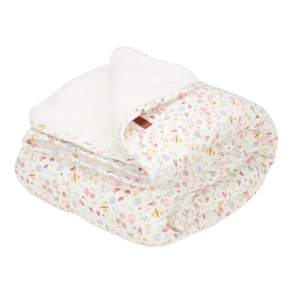 Babyfilt 70 x 100 cm Blommor och Fjärilar