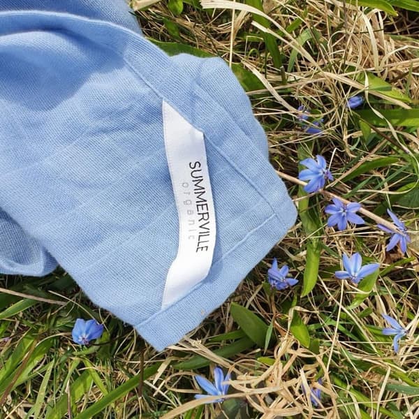SUMMERVILLE ORGANIC Muslinfilt forever blue GOTS