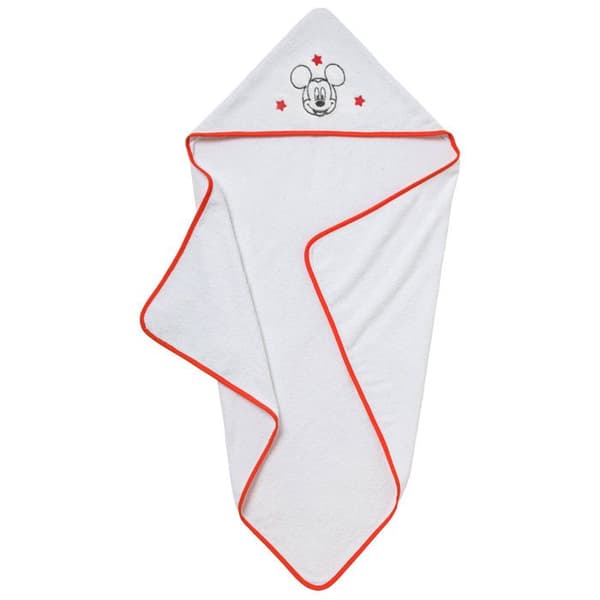 DISNEY Mickey Bath cape - 80 x 80 cm Vit/Röd