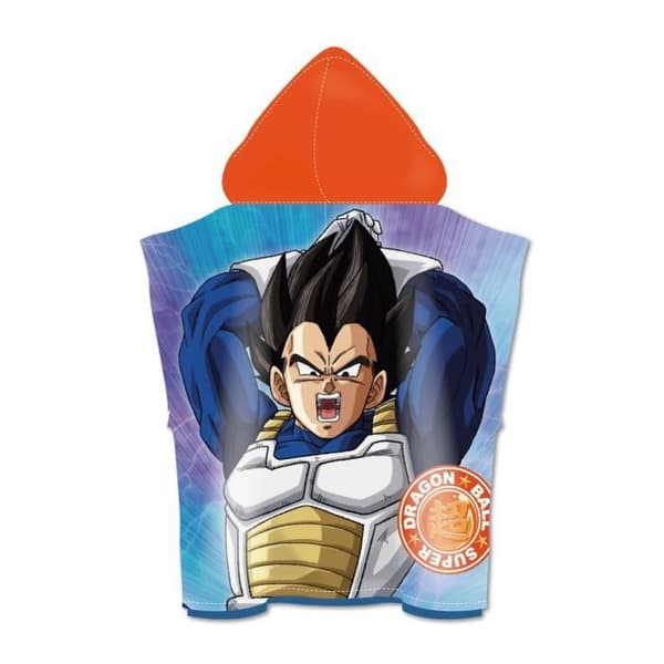 Dragon Ball Z Poncho - Mikrofiber - Vit - Barn - 55x55cm