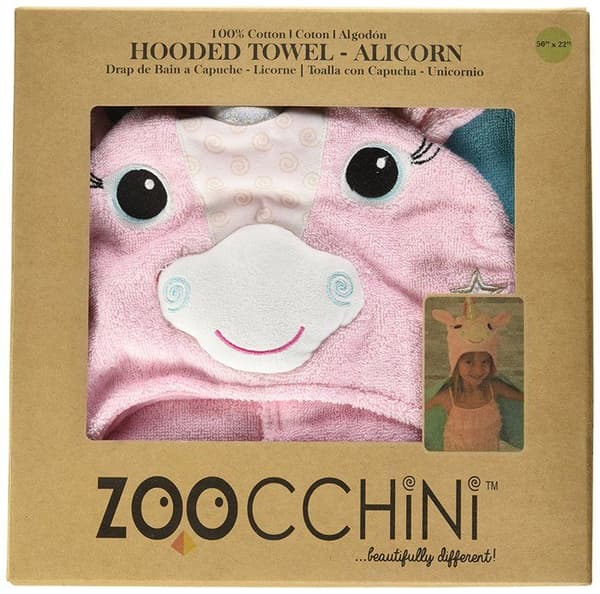 Zoocchini - Badhandduk för barn - Enhörningen Allie - ELEMENT FÖR BARN
