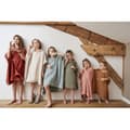 Miniatyrbild 2 av 6: Unisex poncho för barn Vanlig bomullsväv Gaïa - Gaïa Camel - 6 till 10 år