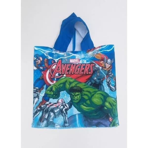 Servett Poncho Badulæder Mikrofiber med Hætte Avengers, Hulk