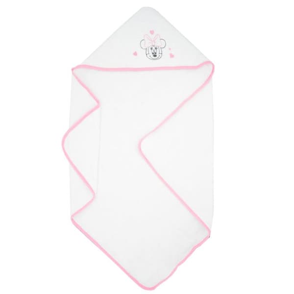 DISNEY Minnie Badcape - 80 x 80 cm Vit/Rosa