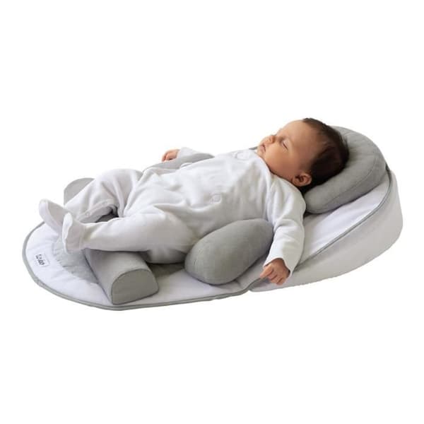 TINEO Baby Sleep Cocoon - Baby Wedge - 10° lutande plan - Evolutionär - Justerbar - Avtagbar - 0-3 månader - Baby Head Kile - 58x40cm