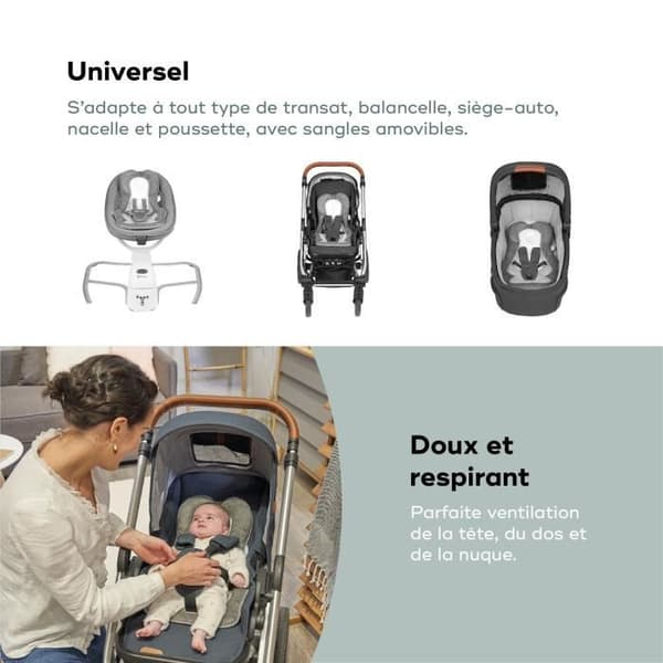 Babymoov Cosymorpho Universal Nyföddförminskningsbälte, Från 0 till 6 månader, Smokey