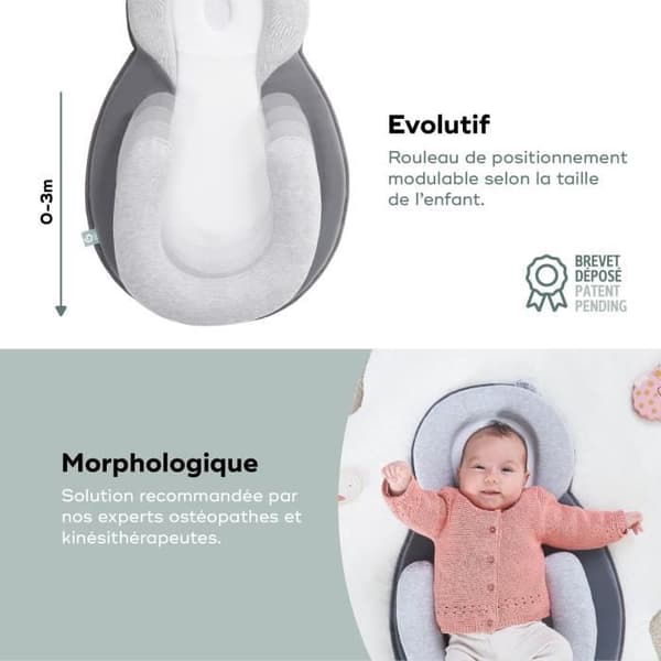 Babymoov Cosydream Original Smokey Morphological Support, Nyföddförminskningsbälte 0-3 månader