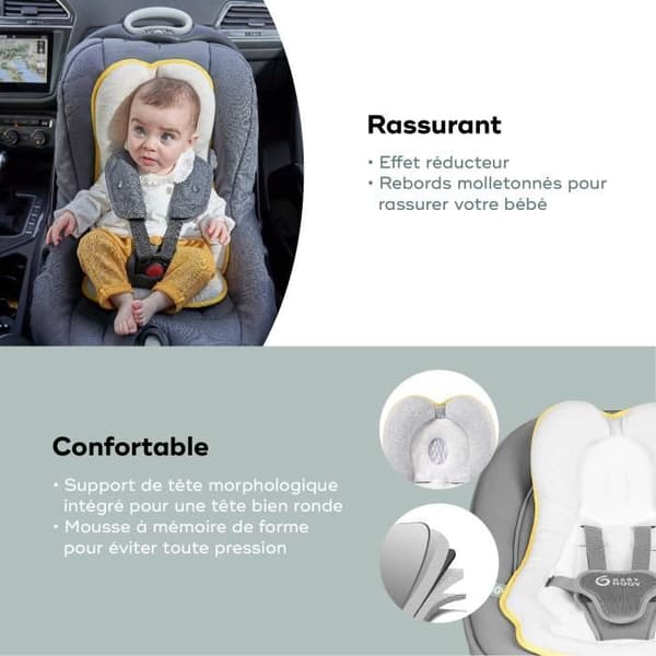 Babymoov Cosymorpho Universal Newborn Reducer, Åndbart Stoff, Fra 0 til 6 måneder, Fresh Smokey