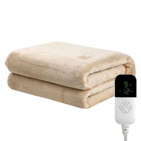 Sähkölämmitteinen peitto, säädettävä lämpötila, 190W teho,180 130cm Khaki 9180 130cm Khaki 9