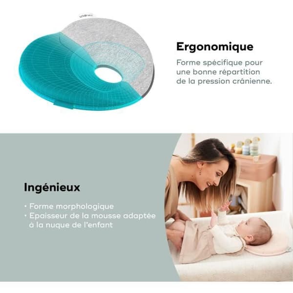 Babymoov Lovenest Original ergonomisk hovedstøtte, Pinky