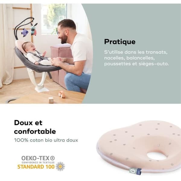 Babymoov Lovenest Original ergonomisk hovedstøtte, Pinky