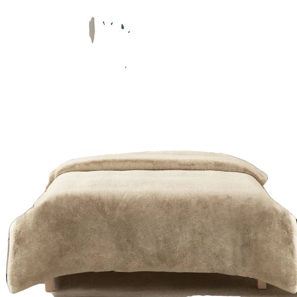 Faux Fur Tæppe, 100% Polyester, Moderne Stil, Stribet Mønster,Ren kamel, 160x200cm