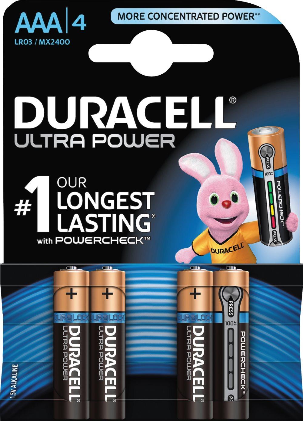Duracell Ultra Power AAA Batteries, 4pk