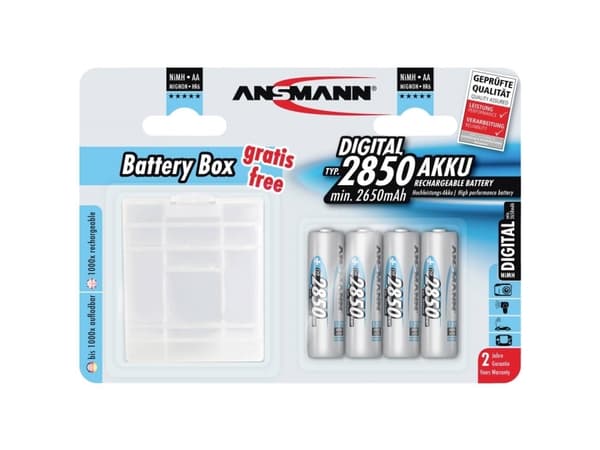 Ansmann Genopladeligt AA-batteri NiMH 2850 mAh 1.2 V 1 Set