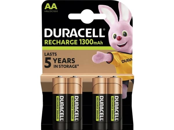 Akku Duracell ladattava AA 1300mAh 4kpl/pakkaus - (4 kpl)