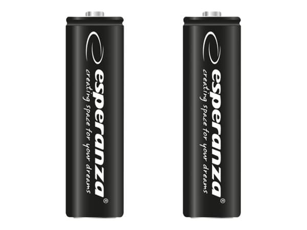 Esperanza - Batteri 2 x AA type - NiMH - 2600 mAh - hvit