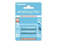 Panasonic eneloop lite BK-4LCCE - Batteri 2 x AAA - NiMH - (oppladbart) - 550 mAh