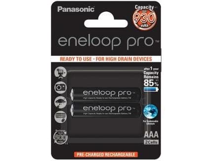 Panasonic eneloop pro BK-4HCDE/2BE - Batteri 2 x AAA - NiMH - (oppladbart) - 930 mAh