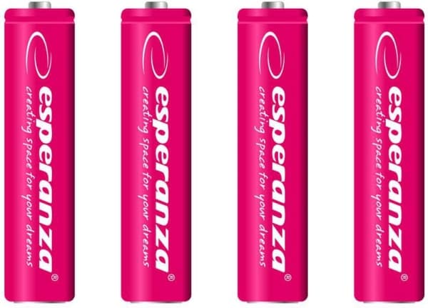 Esperanza - Akku 4 x AAA - NiMH - 1000 mAh - punainen