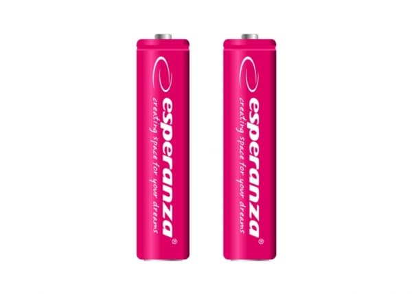 Esperanza EZA101R, Oppladbart batteri, AAA, Nikkelmetallhydrid (NiMH), 1,2 V, 2 stykker, 1000 mAh
