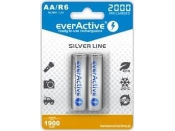 Everactive EVHRL6-2000, Oppladbart batteri, AA, Nikkelmetallhydrid (NiMH), 1,2 V, 2 stykker, 2000 mAh