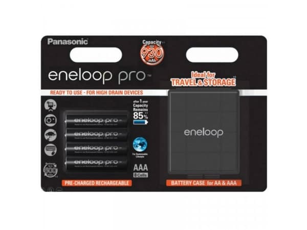 Panasonic eneloop pro BK-4HCDEC4BE - Batteri 4 x AAA - NiMH - (oppladbart) - 930 mAh