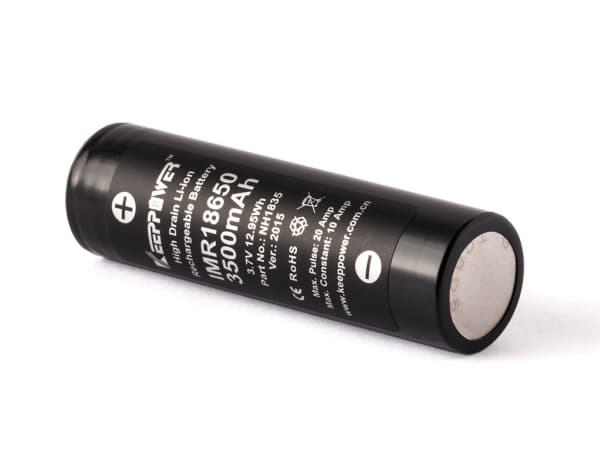 ALLNET IMR18650, Oppladbart batteri, 3,7 V, 2 stykker, 3500 mAh, Sort, Sølv, RoHS