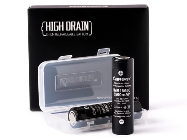 ALLNET IMR18650, Oppladbart batteri, 3,7 V, 2 stykker, 3500 mAh, Sort, Sølv, RoHS
