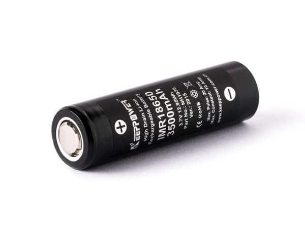 ALLNET IMR18650, Oppladbart batteri, 3,7 V, 2 stykker, 3500 mAh, Sort, Sølv, RoHS