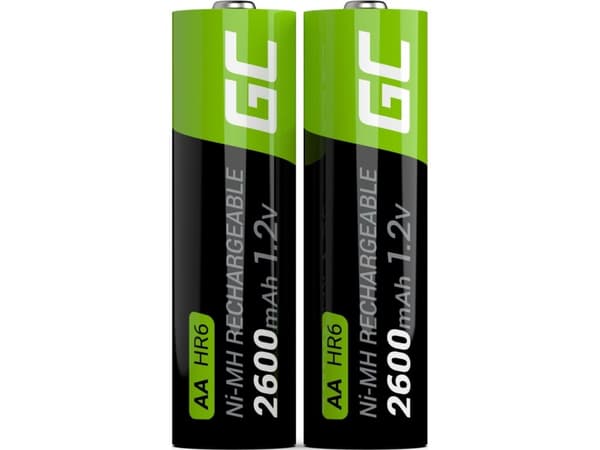 Green Cell GR05, Oppladbart batteri, AA, Nikkelmetallhydrid (NiMH), 1,2 V, 2 stykker, 2600 mAh